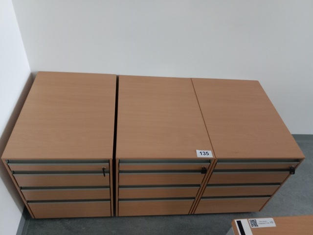 3 Stk. Hali Rollcontainer, ca. 43  x60 x 55 cm