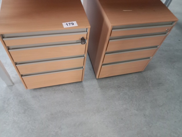 2 Stk. Hali Rollcontainer, ca. 43 x 60 x 55 cm