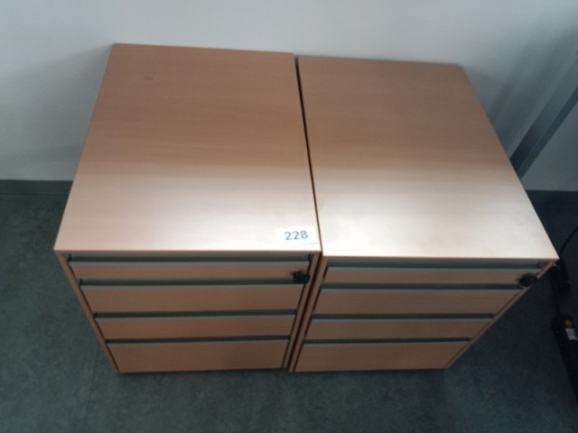 2 Stk. Hali Rollcontainer, ca. 43 x 60 x 55 cm