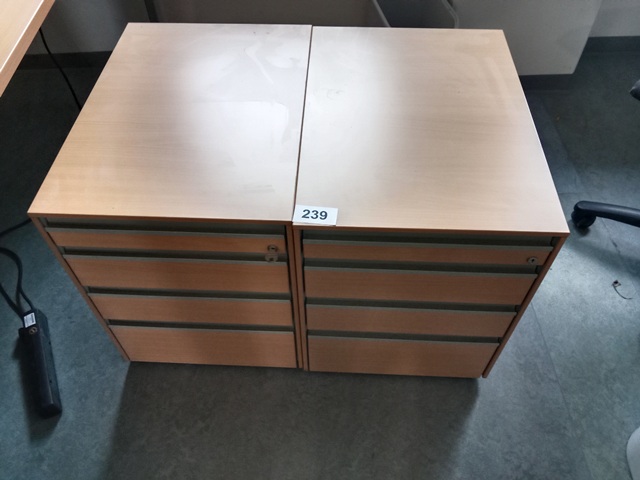2 Stk. Hali Rollcontainer, ca. 43 x 60 x 55 cm