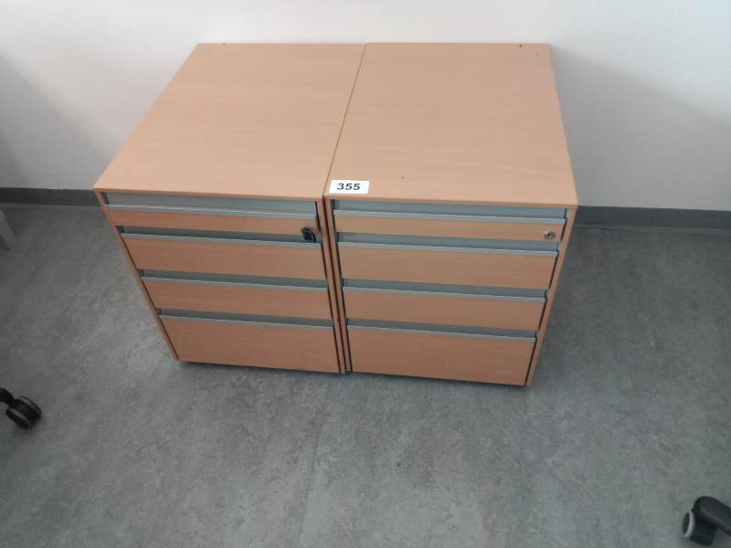 2 Stk. Hali Rollcontainer, ca. 43 x 60 x 55 cm