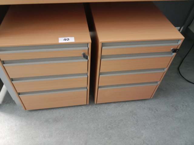 2 Stk. Hali Rollcontainer, ca. 43 x 60 x 55 cm