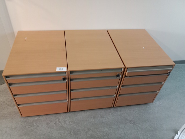 3 Stk. Hali Rollcontainer, ca. 43  x60 x 55 cm