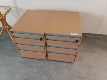 2 Stk. Hali Rollcontainer, ca. 43 x 60 x 55 cm 2 Stk. Hali Rollcontainer, ca. 43 x 60 x 55 cm