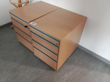 2 Stk. Hali Rollcontainer, ca. 43 x 60 x 55 cm 2 Stk. Hali Rollcontainer, ca. 43 x 60 x 55 cm