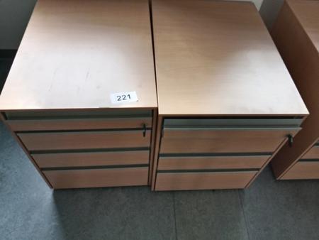 2 Stk. Hali Rollcontainer, ca. 43 x 60 x 55 cm 2 Stk. Hali Rollcontainer, ca. 43 x 60 x 55 cm