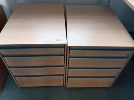 2 Stk. Hali Rollcontainer, ca. 43 x 60 x 55 cm 2 Stk. Hali Rollcontainer, ca. 43 x 60 x 55 cm