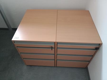 2 Stk. Hali Rollcontainer, ca. 43 x 60 x 55 cm 2 Stk. Hali Rollcontainer, ca. 43 x 60 x 55 cm