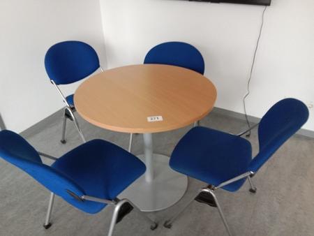 Besuchertisch DM 80 cm + 4 Stühle Besuchertisch DM 80 cm + 4 Stühle