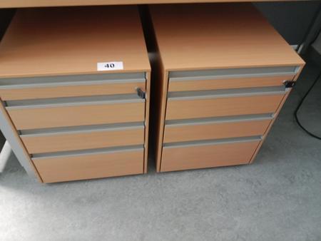 2 Stk. Hali Rollcontainer, ca. 43 x 60 x 55 cm 2 Stk. Hali Rollcontainer, ca. 43 x 60 x 55 cm