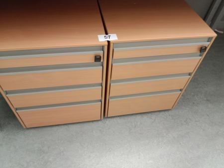 2 Stk. Hali Rollcontainer, ca. 43 x 60 x 55 cm 2 Stk. Hali Rollcontainer, ca. 43 x 60 x 55 cm