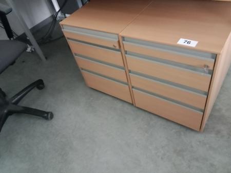 2 Stk. Hali Rollcontainer, ca. 43 x 60 x 55 cm 2 Stk. Hali Rollcontainer, ca. 43 x 60 x 55 cm