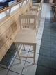 5 Stk. Barhocker in Naturholz 5 Stk. Barhocker in Naturholz